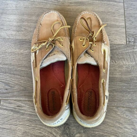 Sperry top sider womens size 9 gold and tan - Picture 5 of 10